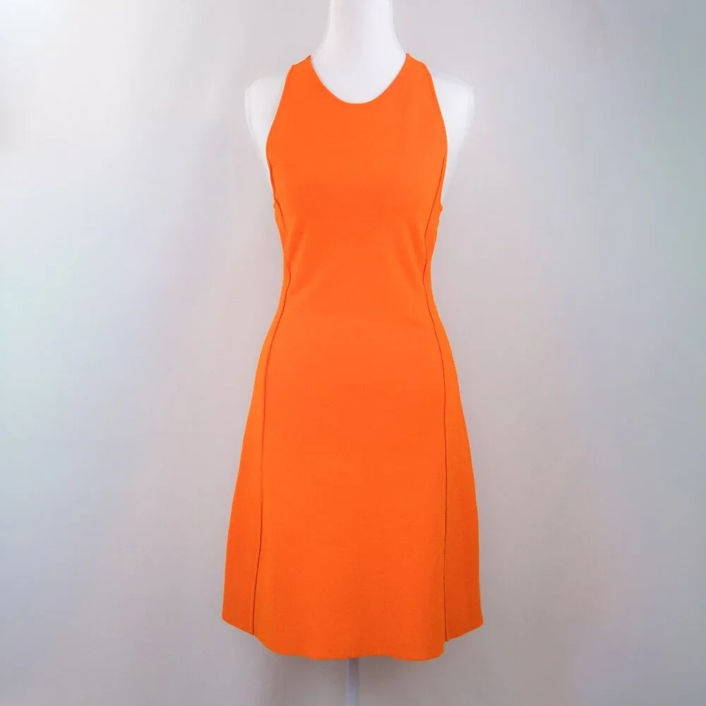 Stella McCartney Sleeveless Compact Knit Minidress, Bright Orange, Small - Picture 1 of 10